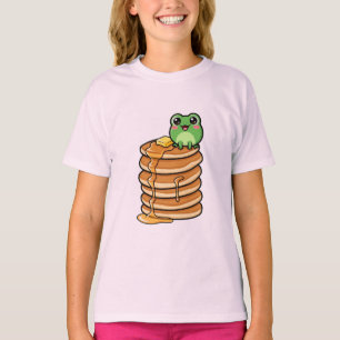 Süßer Kawaii grüner Frosch auf einem riesigen Stap T-Shirt
