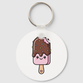 Süßer Kawaii lächelnder Eisstiel Schlüsselanhänger