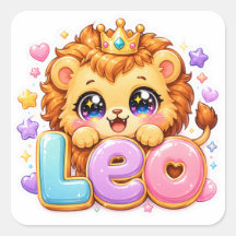 Süßer Kawaii-Leo-Löwe-Name Pastell-Rosa-Krone Funk