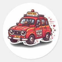 Süßer Kawaii Marokkanischer Roter Petit-Taxi-Stadt