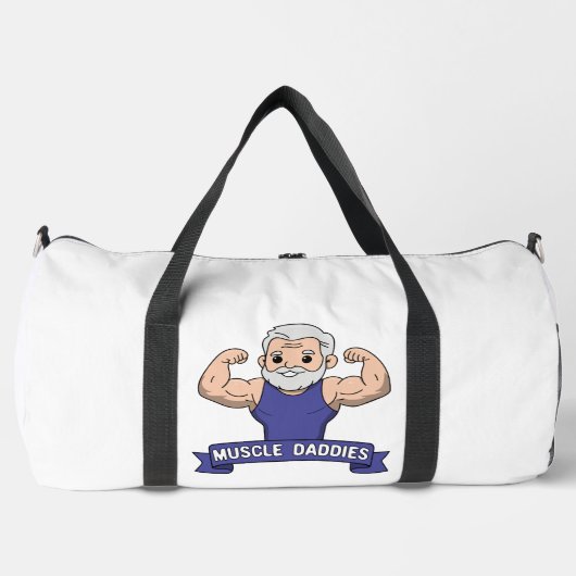Süßer Kawaii-Muskel-Daddy bärtiger Bodybuilder Duffle Bag (Vorderseite)