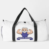 Süßer Kawaii-Muskel-Daddy bärtiger Bodybuilder Duffle Bag (Rückseite)