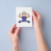 Süßer Kawaii-Muskel-Daddy-Bärtiger-Bodybuilder Flyer (Gruppe)