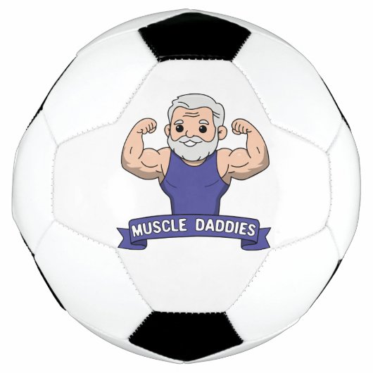 Süßer Kawaii-Muskel-Daddy-Bärtiger-Bodybuilder Fußball (Vorderseite)