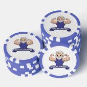 Süßer Kawaii-Muskel-Daddy bärtiger Bodybuilder Pokerchips (Stapel)