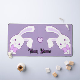 Süßer Kawaii Pastell-Lila-Hasen mit individuellem  Schreibtischunterlage