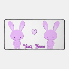 Süßer Kawaii Pastelllila benutzerdefinierter Name  Schreibtischunterlage