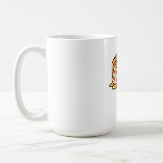 Süßer Kawaii Pfannkuchenstapel mit Sirup und Beere Kaffeetasse