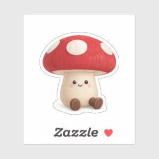 Süßer Kawaii-Pilz-Vinyl-Aufkleber Aufkleber