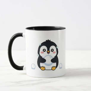 Süßer Kawaii-Pinguin-Gemütlichkeits-Winter-Becher Tasse