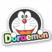 Süßer Kawaii schwarzer Doraemon Anime Aufkleber (Vorderseite)
