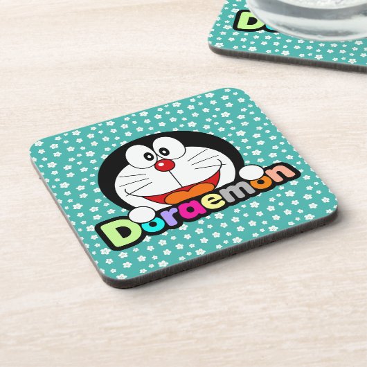 Süßer Kawaii schwarzer Doraemon Anime Getränkeuntersetzer (Linke Seite)