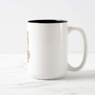 Süßer Kawaii Shiba Inu Hund – Bezaubernder Cartoon Zweifarbige Tasse