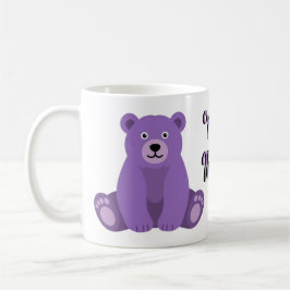 Süßer Kawaii Sitzender Lila Teddybär-Mug Kaffeetasse