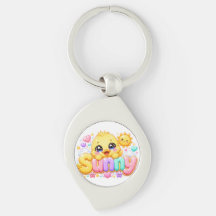 Süßer Kawaii Sonny Küken Name Pastell Rosa Funkeln