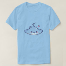 Süßer Kawaii-Stachelrochen mit Herz T-Shirt
