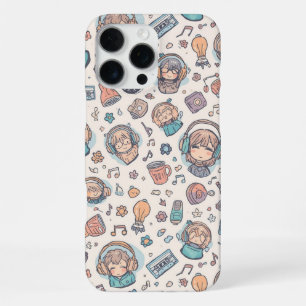Süßer Kawaii-Stil für Musikliebhaber und Retro-Fan iPhone 16 Pro Max Hülle