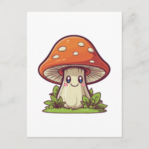 Süßer Kawaii-Stil, Pilzesuche Postkarte
