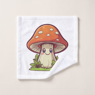 Süßer Kawaii-Stil, Pilzesuche Waschlappen