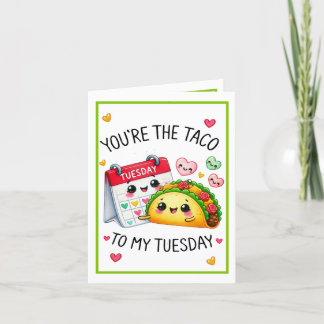 Süßer Kawaii-Taco-Dienstag Dankeskarte