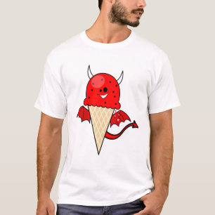 süßer kawaii Teufel-Eiscreme-Waffel mit Flügeln T-Shirt