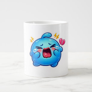 Süßer Kawaii Trauriger Blauer Schleim Weint mit Ge Jumbo-Tasse