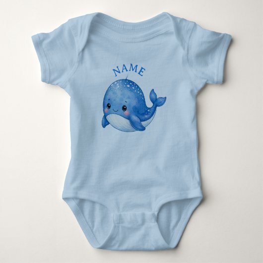 SÜßER KAWAII WAL BABY STRAMPLER (Vorderseite)