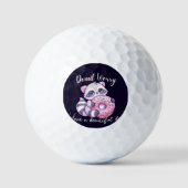 Süßer Kawaii Waschbär - Donut Worry Golfball (Vorderseite)