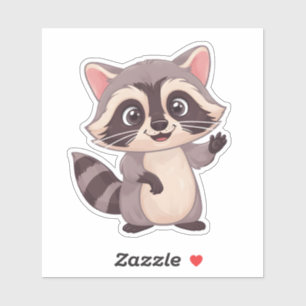 Süßer Kawaii-Waschsche-Sticker - Waldtier voller C Aufkleber