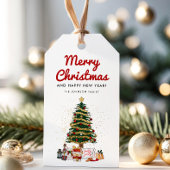 Süßer Kiefernbaum Schriftzug Frohe Weihnachten Url Geschenkanhänger