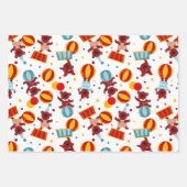 Süßer Kinderzirkus Retro Geschenkpapier Set (Vorderseite 2)