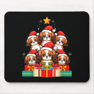 Süßer King Charles Cavalier Le Hund Weihnachtsbaum Mousepad