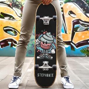 Süßer Kirsch-Cupcake-Skateboard mit individuellem Skateboard