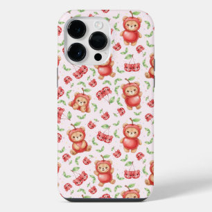 Süßer Kirschbär und Frucht-Nahtlosmuster iPhone 14 Pro Max Hülle