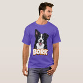 Süßer kläffender Border Collie T-Shirt (Vorne ganz)