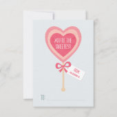 Süßer Klassenzimmer-Valentinsgruß der Süßigkeits-| Einladung (Vorderseite)