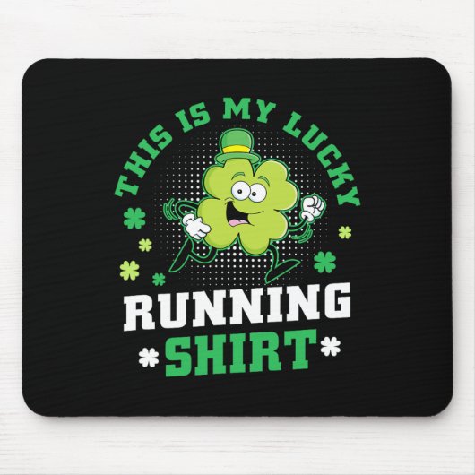 Süßer Kleeblatt-Läufer St. Patrick's Day Glücklich Mousepad (Vorne)