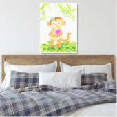 Süßer kleiner Affe Leinwanddruck (Insitu (Schlafzimmer))