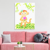 Süßer kleiner Affe Leinwanddruck (Insitu (Wohnzimmer))