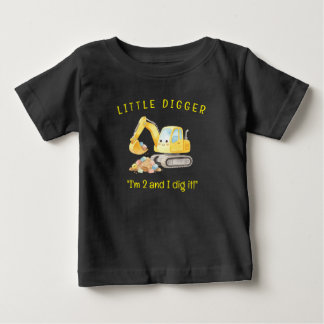 Süßer Kleiner Bagger Bauwagen Custom Kinder Baby T-shirt