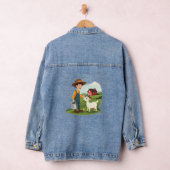 Süßer kleiner Bauernjunge Ziege Jeansjacke (Hangar)