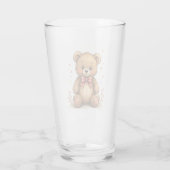 Süßer kleiner brauner Bär mit Krawatte Glas (Rückseite)