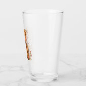 Süßer kleiner brauner Bär mit Krawatte Glas (Links)