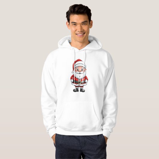 Süßer kleiner Cartoon-Weihnachtsmann Hoodie (Vorne ganz)