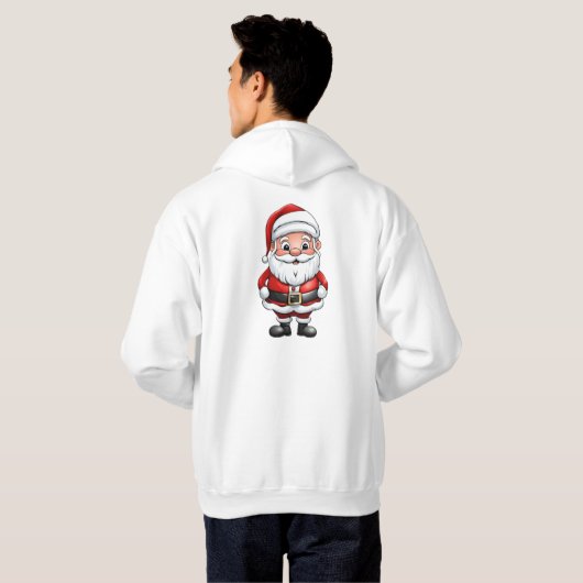 Süßer kleiner Cartoon-Weihnachtsmann Hoodie (Schwarz voll)