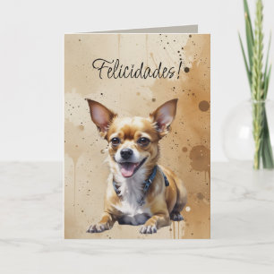 Süßer kleiner Chihuahua, Herzlichen Glückwunsch! B Karte