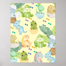 Süßer kleiner Dino Poster