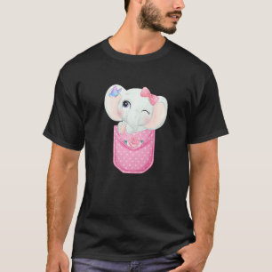 Süßer kleiner Elefant in Ihrer Tasche  Männer Frau T-Shirt
