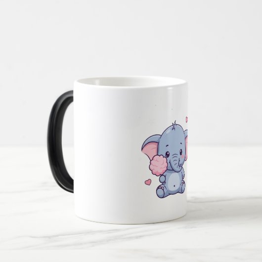 Süßer kleiner Elefant Verwandlungstasse (Vorderseite Links)