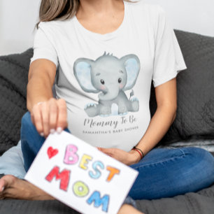 Süßer kleiner Elefantenjunge bald Mama Babyparty T-Shirt
